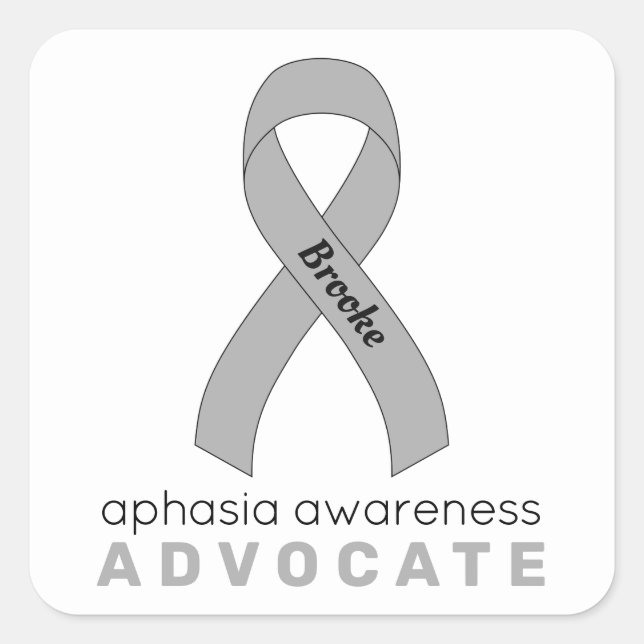 Aphasia Advocate Pegatina de la Plaza Blanca (Anverso)