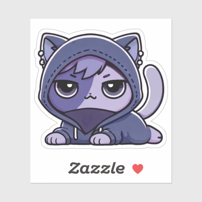 Aphmau, Zane, Meemeows, Cute Cat, Gótico, Pegatina (Hoja)