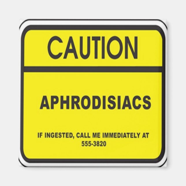 Aphrodisiacs En El Imán De Advertencia De Nevera (Frente)