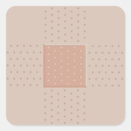 Aplastador médico de tira y afloja - Pegatina cuad