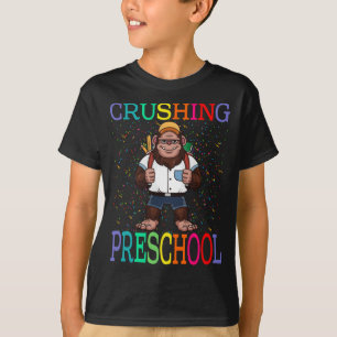 Aplastamiento de la camiseta de pie grande de pree