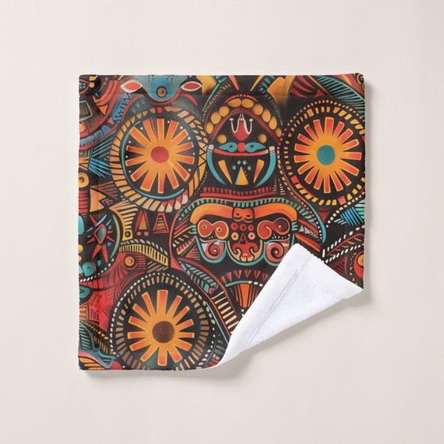 Aplastante ciano suave "Impresión ancestral eterna (Toallita)