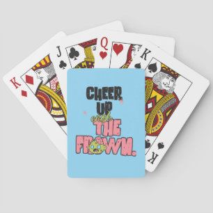 APLASTAR LA CARA TRISTE ALEGRAR CARTAS DE JUEGO DE