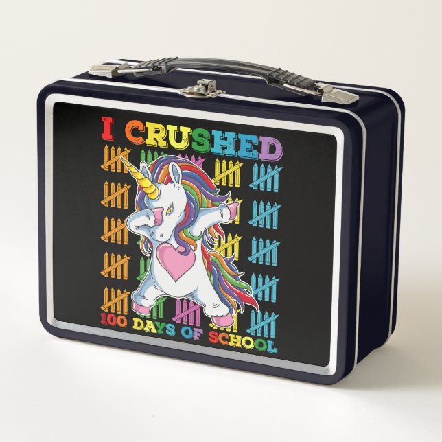 Aplasté 100 Días De Escuela Unicornio (Anverso)