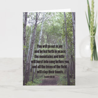 Aplaudiendo árboles en el bosque, tarjeta de salud