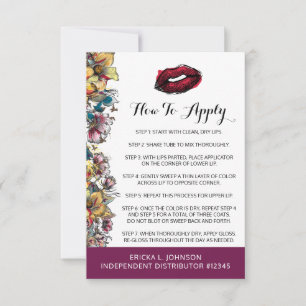Aplicación de distribuidor de lápiz labial / tarje
