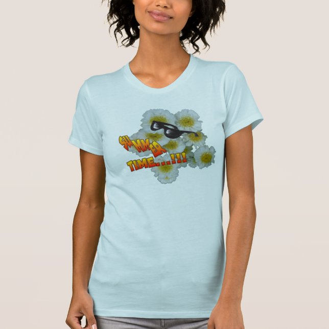 Aplicación de Flores de Verano. Camiseta (Anverso)