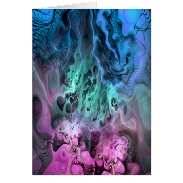 Apofisis Arte Fractal II - azul rosa verde (Frente)