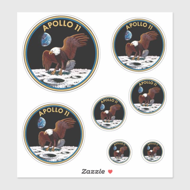 Apollo 11 insignia Pegatina Pack (Hoja)