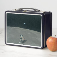 Apollo Lunar Lander y Earrise Over Moon