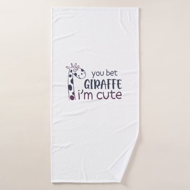 Apostas a Giraffe que soy linda (Toalla de baño)