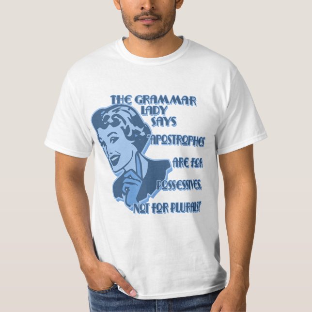 Apóstrofes azules para las camisetas de (Anverso)