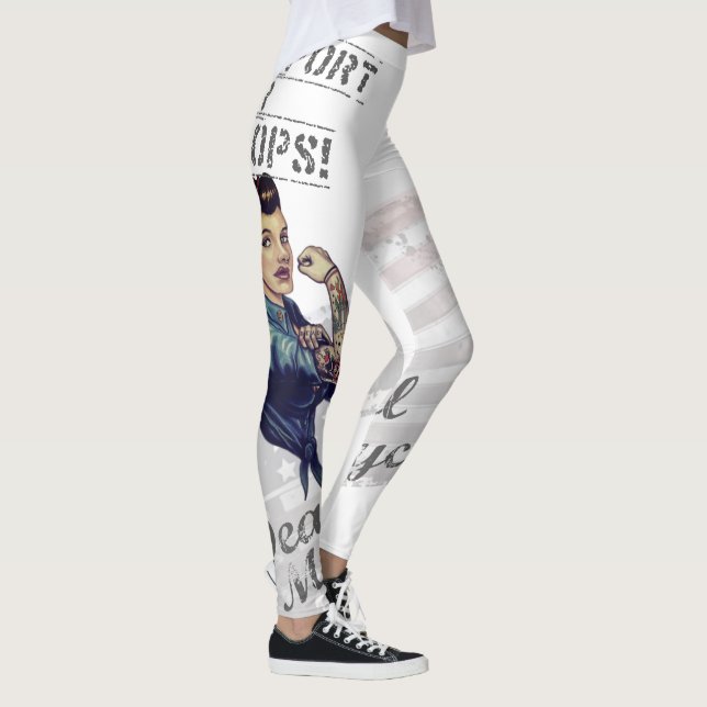 Apoya a nuestras tropas Rosie the Riveter Leggings (Derecha)