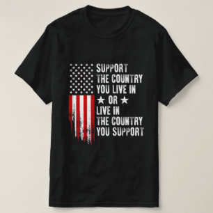 Apoya El País En El Que Vives Camiseta De USA Amér
