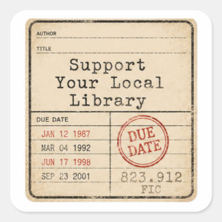 Apoya tu biblioteca local - Etiqueta de tarjeta vi