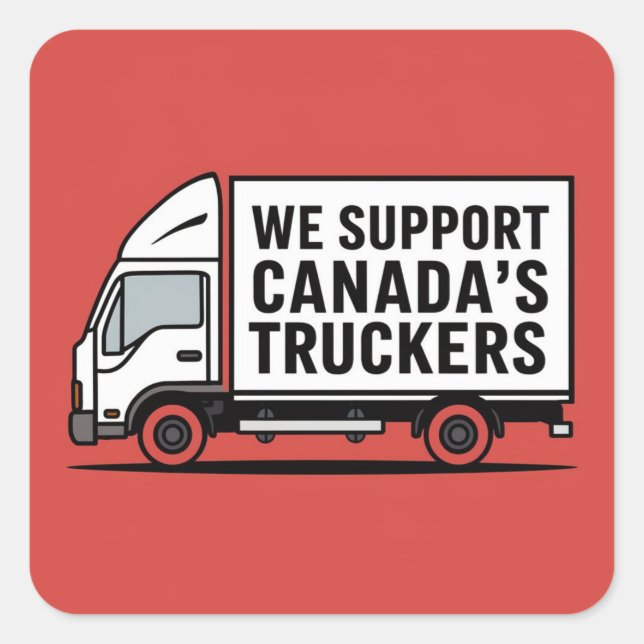 Apoyamos a los Pegatinas Camioneros Canadienses (Anverso)