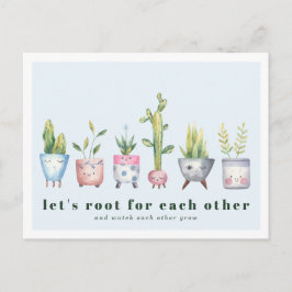 Apoyándote | Tarjeta Postal de Plantas en Macetas