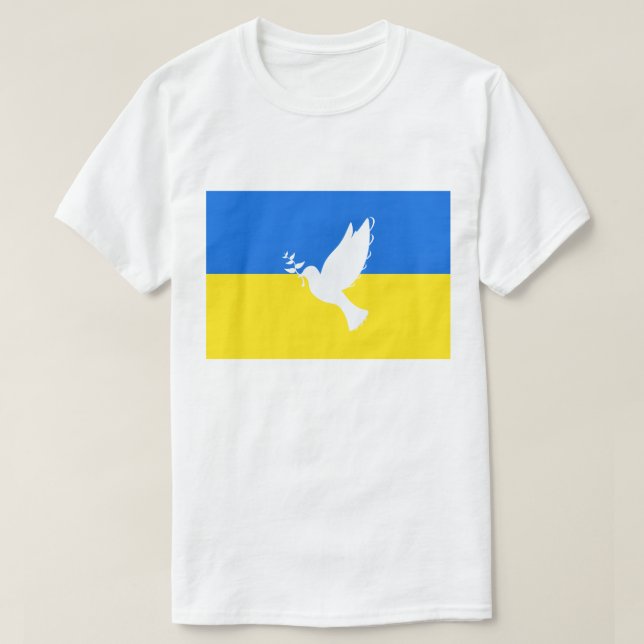 Apoyar a la camiseta de Ucrania "Peace Dove"" de l (Diseño del anverso)