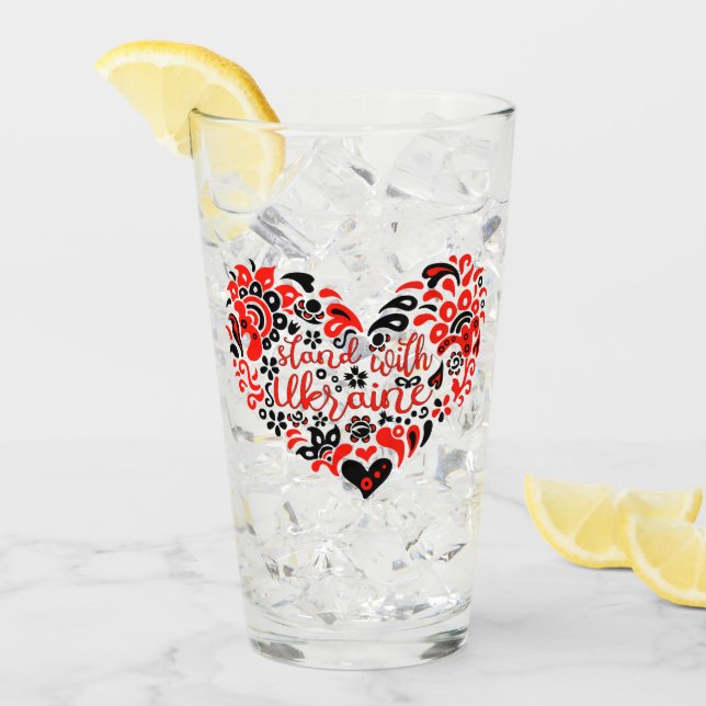 Apoyar a Ucrania con letras y corazón (Anverso (hielo))
