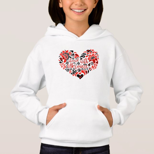 Apoyar a Ucrania con letras y corazón (Anverso)