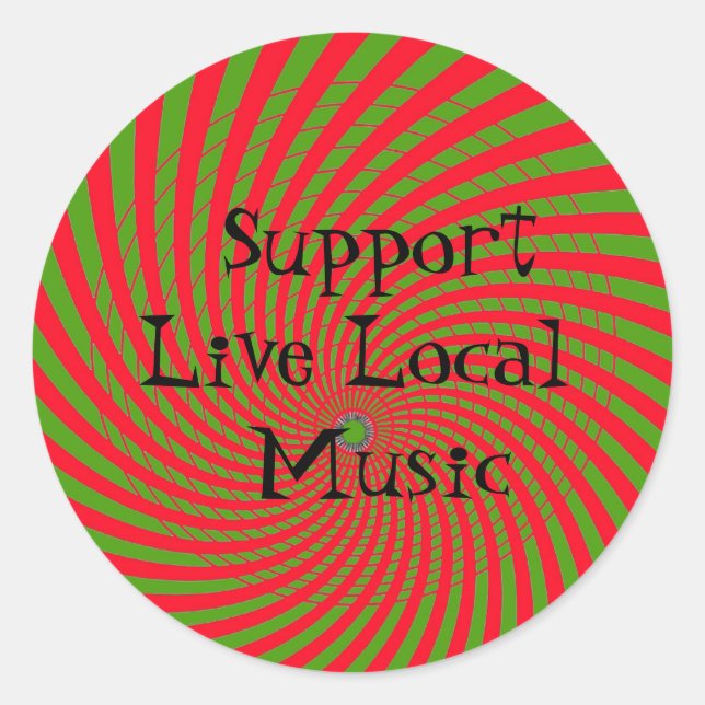 Apoyar al Pegatina de música local en directo (Anverso)