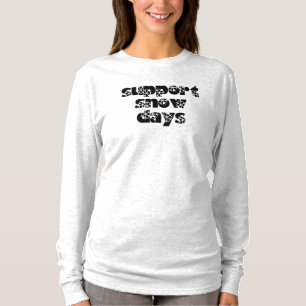 apoyar camisa de manga larga de los días de nieve