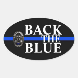 APOYAR EL AZUL CALCOMANÍA DE PARACHOQUES DE POLICÍ