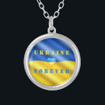Apoyar el collar de Ucrania - Libertad<br><div class="desc">Apoyen los collares plateados de Ucrania - Libertad - Paz - Bandera ucraniana - ¡Juntos! ¡También puedes transferir Support Ukraine a más de 1000 productos Zazzle! ¡Estamos Con Ucrania!</div>