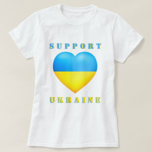 Apoyar la bandera de las camisetas de Ucrania de l