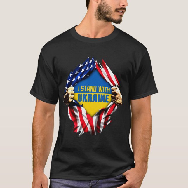 Apoyar la camiseta de Ucrania (Anverso)