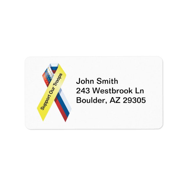 Apoyar la etiqueta de nuestras tropas (Frente)