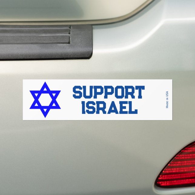 Apoyar la pegatina de parachoques de Israel (en coche)