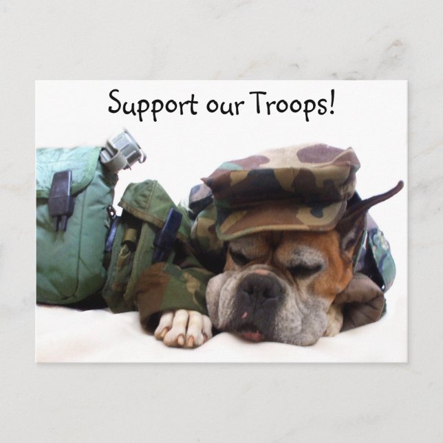 Apoyar la postal de nuestros efectivos militares (Anverso)