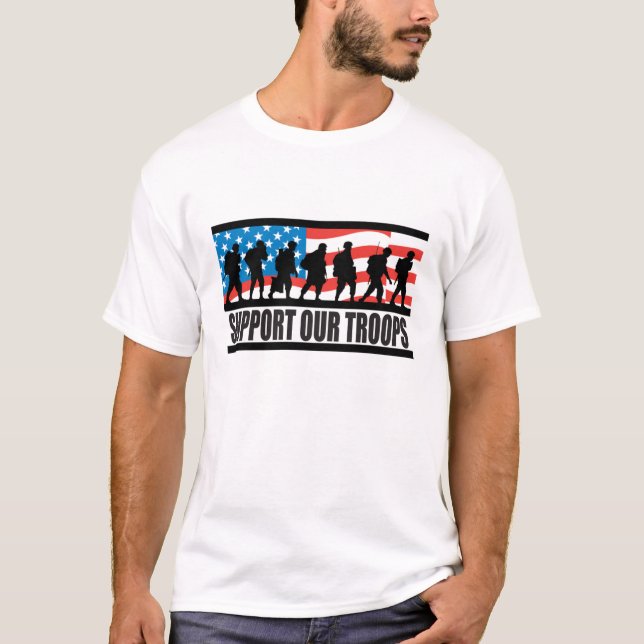 Apoye nuestra camiseta para hombre de las tropas (Anverso)