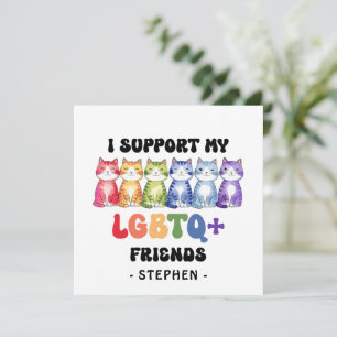 Apoyo a mis amigos LGBTQ - Orgullo del gato arcoir