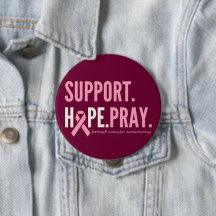 apoyo al cáncer de mama esperanza de rezar Botón r