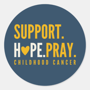 apoyo al cáncer infantil esperanza Pegatinas de or