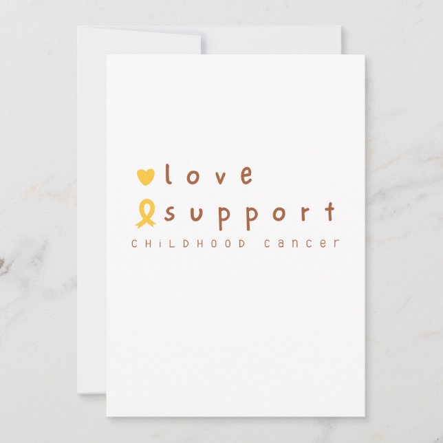 apoyo al cáncer infantil Invitación de invitación (Anverso)