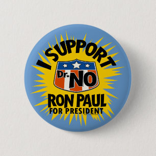 Apoyo al Dr. Ningún botón de Ron Paul