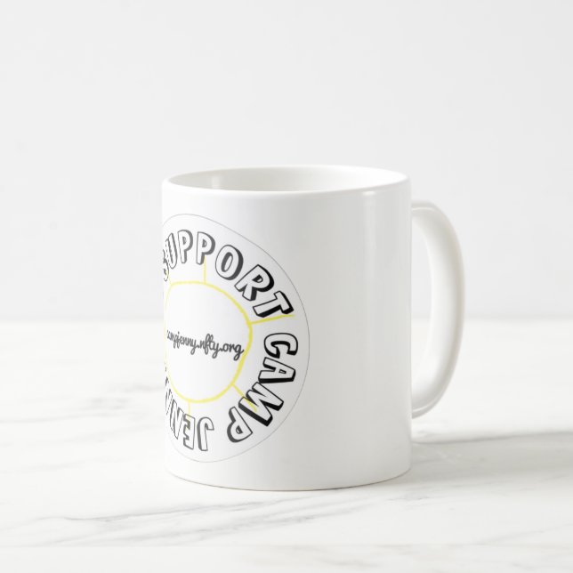 Apoyo blanco de la taza de CJ (Anverso derecho)