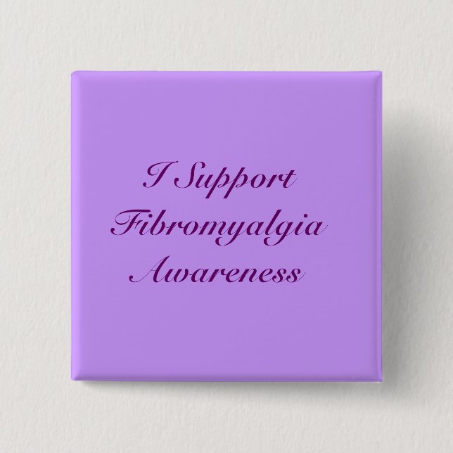 Apoyo el botón de la conciencia del Fibromyalgia (Anverso)