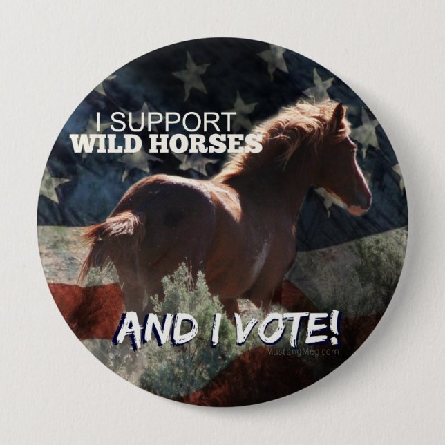 APOYO el botón del voto de los CABALLOS SALVAJES (Anverso)