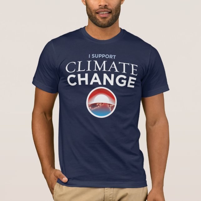 Apoyo el cambio de clima - camiseta de la parodia (Anverso)