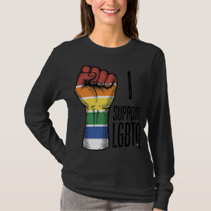Apoyo el diseño de camiseta de puño orgulloso vint
