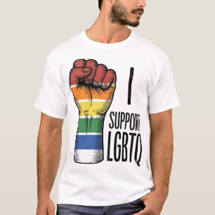 Apoyo el diseño de camiseta de puño orgulloso vint