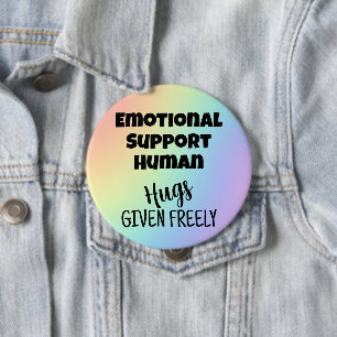 Apoyo emocional Abrazos humanos Botón Arcoiris