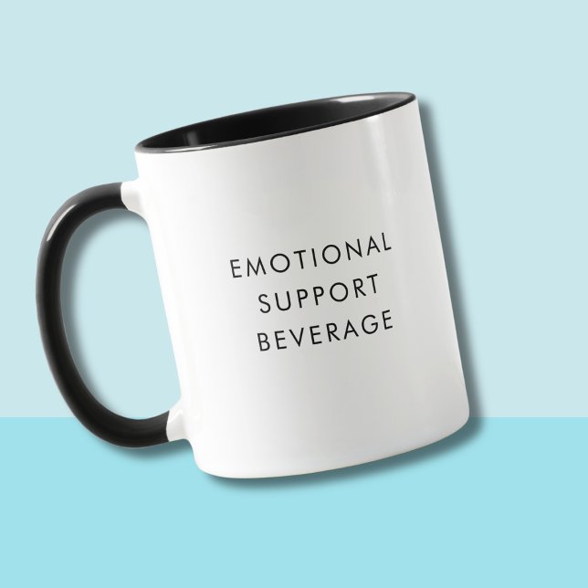 Apoyo emocional Bebida taza de café divertida (Subido por el creador)