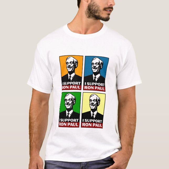 Apoyo la camisa del patio de Ron Paul (Anverso)