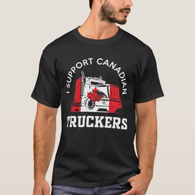 Apoyo la camiseta de los camioneros canadienses (Anverso)