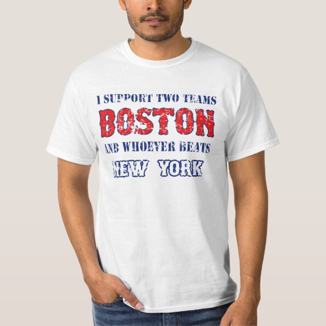 Apoyo la camiseta divertida del béisbol de Boston (Anverso)